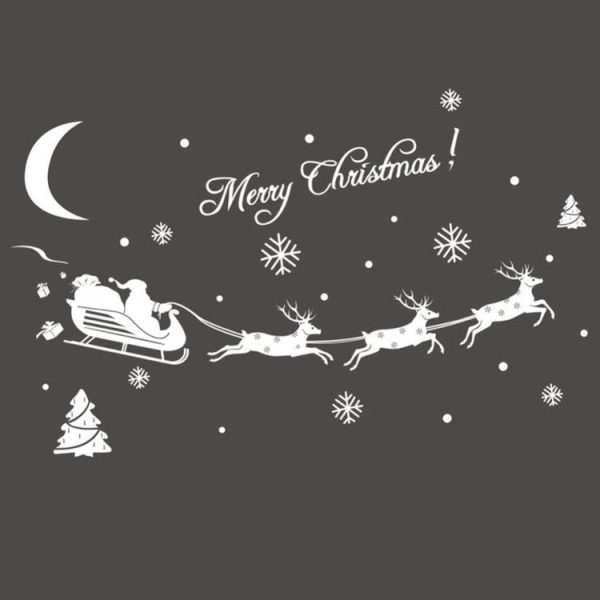 Simple Deer Santa Claus Shop Christmas Decoration Window Stickers Wall Stickers - Image 2