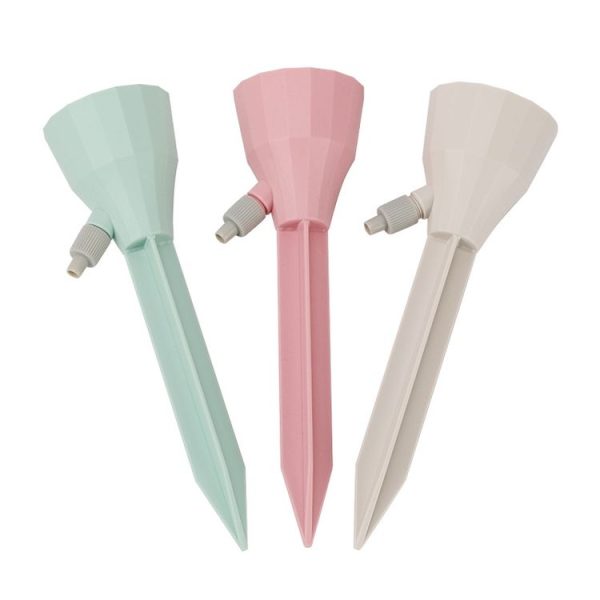 10pcs Household Potted Plant Drip Irrigation Adjustable Automatic Watering Device (Beige White) - Image 2