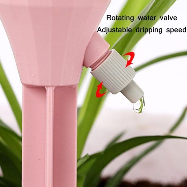 10pcs Household Potted Plant Drip Irrigation Adjustable Automatic Watering Device (Beige White) - Image 5