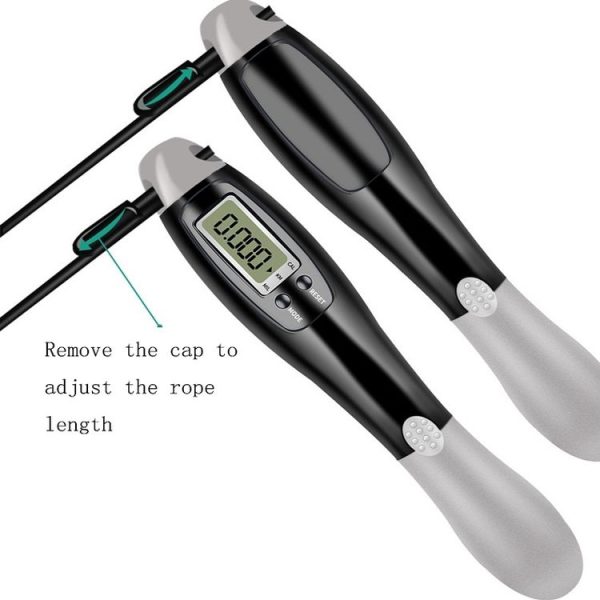 Sport Electronic Counting Wire Skipping Rope, Style: Cordless (Gray) - Image 3