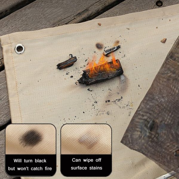 Outdoor Camping Fiberglass Heat Insulation Pad Fireproof Cloth, Size: 50x50cm - Image 3