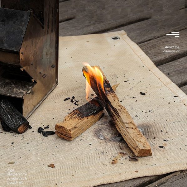 Outdoor Camping Fiberglass Heat Insulation Pad Fireproof Cloth, Size: 50x50cm - Image 6