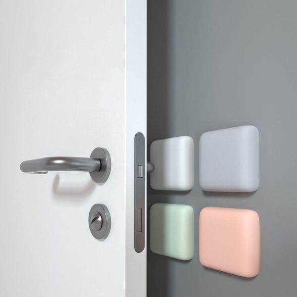 Silent Anti-Collision Silicone Pad For Door Handle, Size: 4.5cm Square Black - Image 6