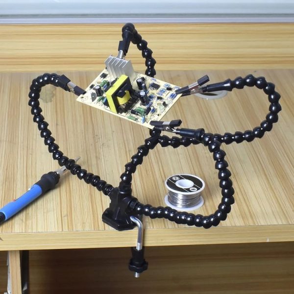 Y4BK-XS Universal Arm Clip-On Base Four-Claw Soldering Station (Blue) - Image 7
