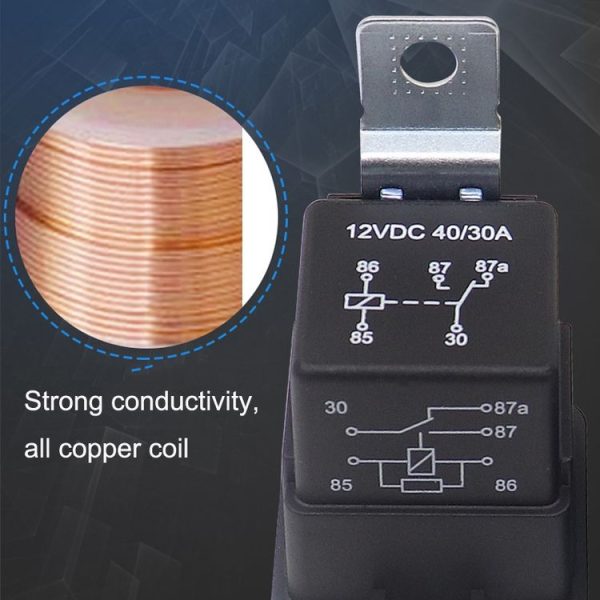 1040 5 Pin Waterproof Integrated Automotive Relay With Bracket, Rated voltage: 12V - Image 5