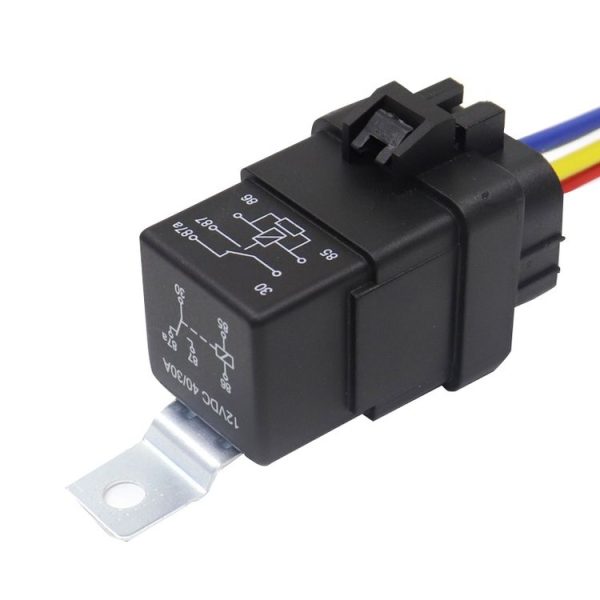 1040 5 Pin Waterproof Integrated Automotive Relay With Bracket, Rated voltage: 24V