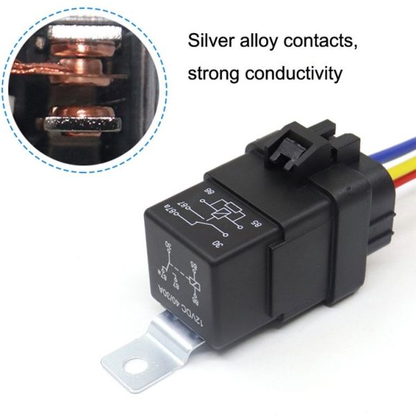 1040 5 Pin Waterproof Integrated Automotive Relay With Bracket, Rated voltage: 24V - Image 6