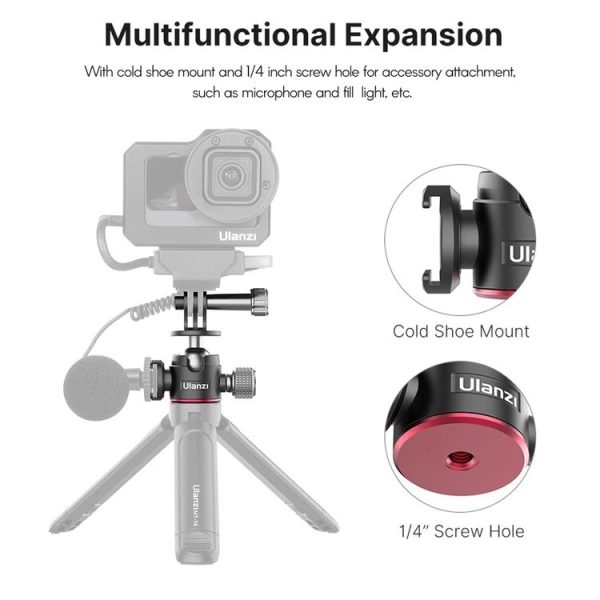 Ulanzi U-130 1 / 4 inch Screw Aluminum Alloy Ball Head - Image 4