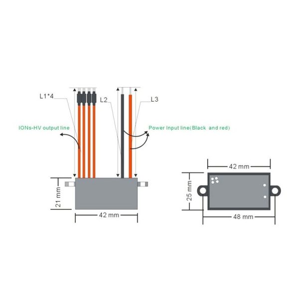 DC 12V Anion Air Purifier Negative Ion Generator Module (Black) - Image 3