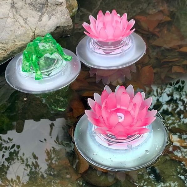 Outdoor Solar Water Floating Light Colorful Pond Decorative Lamp (Frog) - Image 2