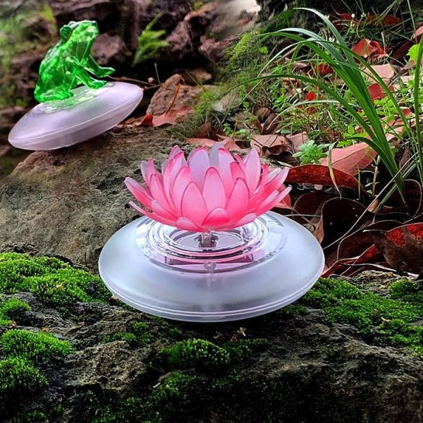 Outdoor Solar Water Floating Light Colorful Pond Decorative Lamp (Frog) - Image 4