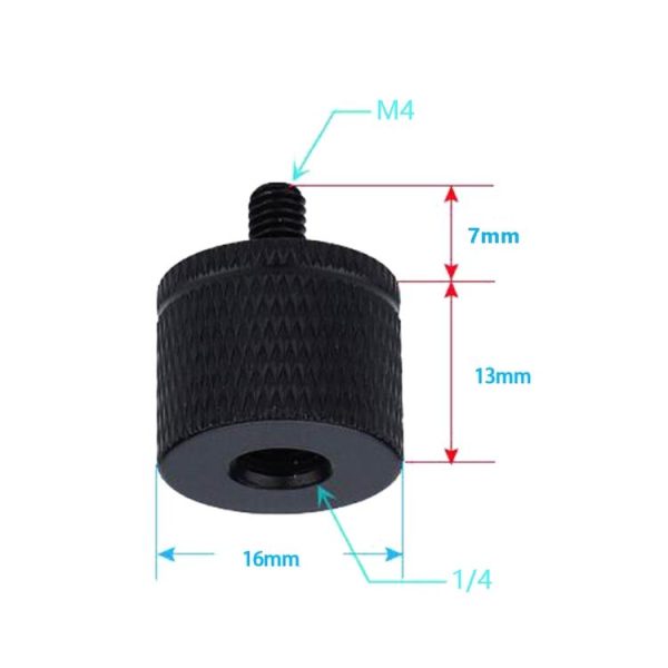 4 PCS Screw Adapter A18 1 / 4 Female to M4 Male Screw - Image 2