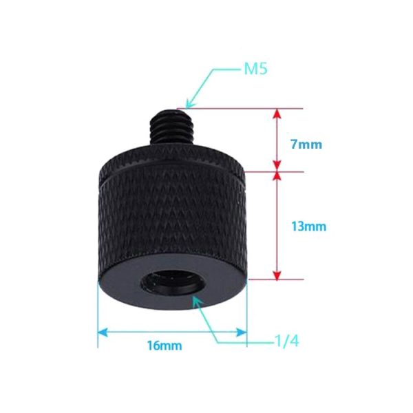 4 PCS Screw Adapter A19 1 / 4 Female to M5 Male Screw - Image 2