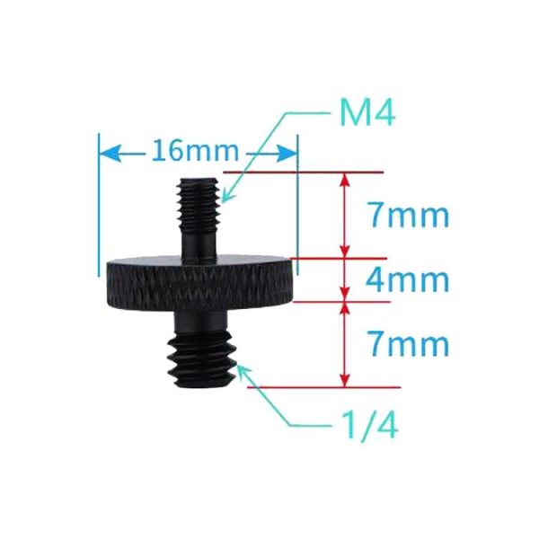 4 PCS Screw Adapter A24 1 / 4 Male to M4 Male Screw - Image 2