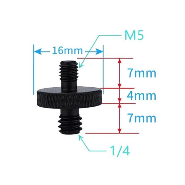4 PCS Screw Adapter A25 1 / 4 Male to M5 Male Screw - Image 2