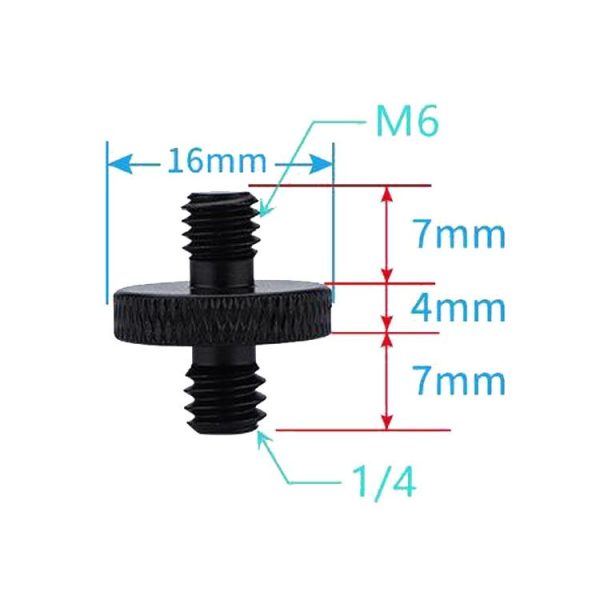 4 PCS Screw Adapter A26 1 / 4 Male to M6 Male Screw - Image 2