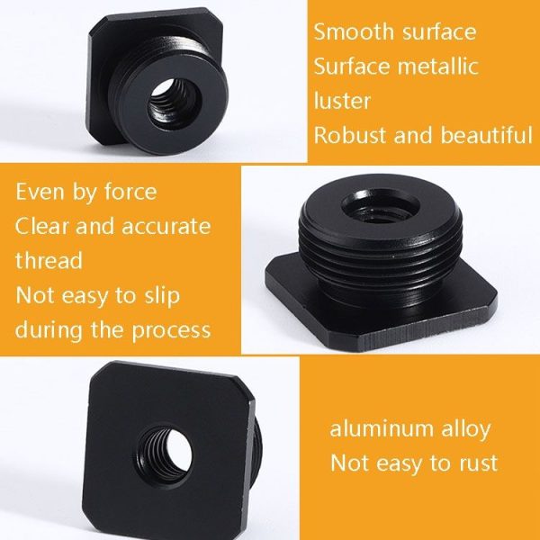 2 PCS Aluminum Hot Shoe Single Nut Screw 5 / 8 Male to 1 / 4 Female Adapter - Image 5