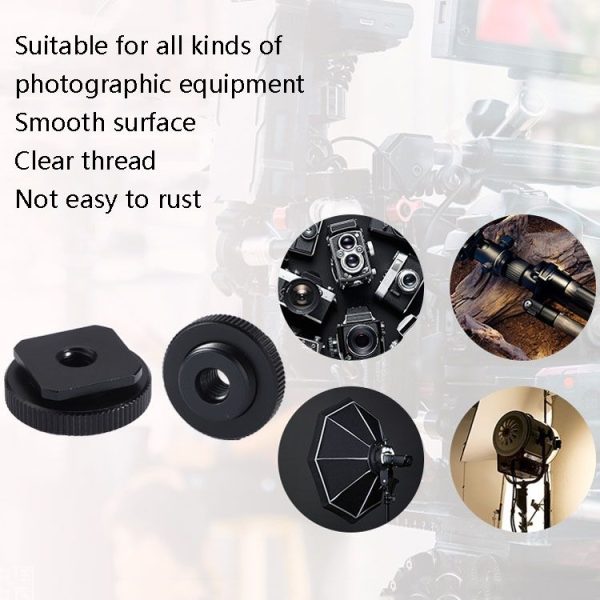 2 PCS Aluminum Hot Shoe Single Nut Screw 5 / 8 Male to 1 / 4 Female Adapter - Image 7