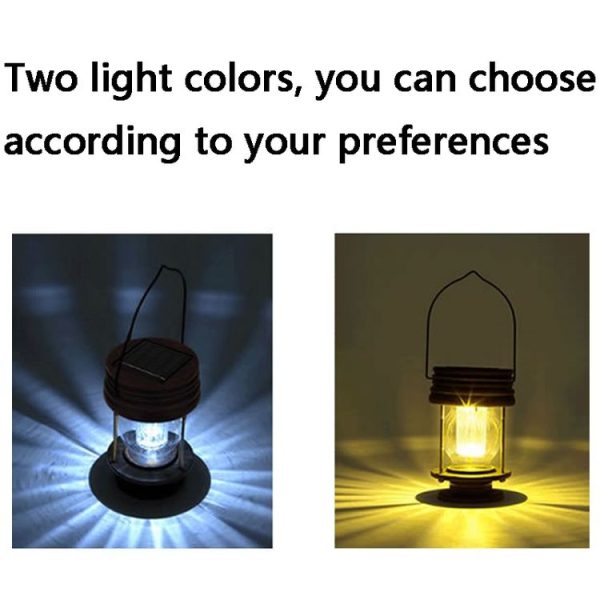 HSR002 Outdoor Retro Solar Lantern Camping Light, Spec: Portable-Warm Light - Image 4