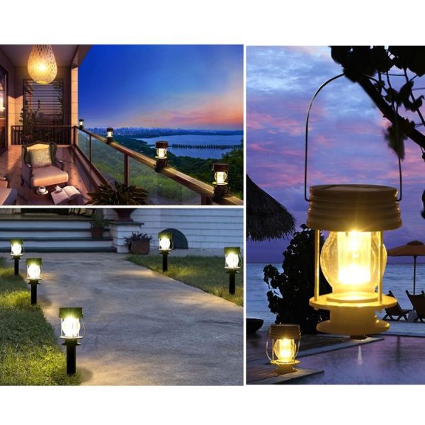 HSR002 Outdoor Retro Solar Lantern Camping Light, Spec: Portable-Warm Light - Image 5