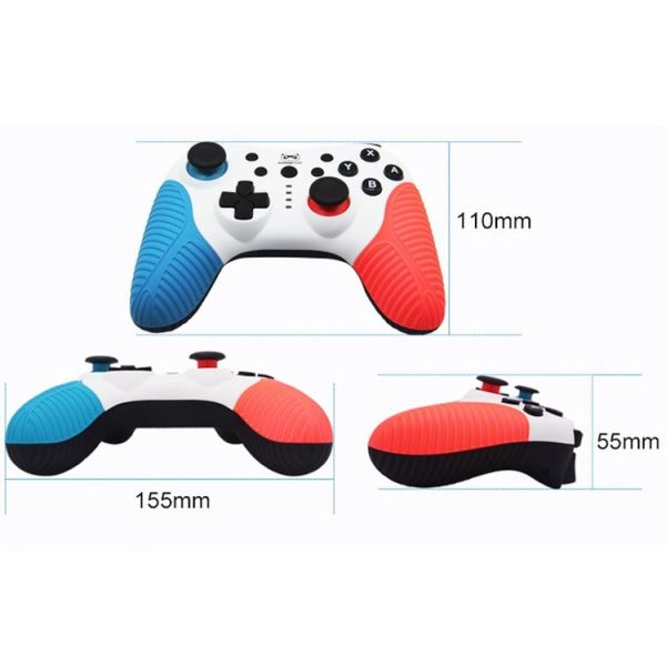 SW510 Wireless Bluetooth Controller With Vibration For Switch Pro (Red Blue) - Image 4