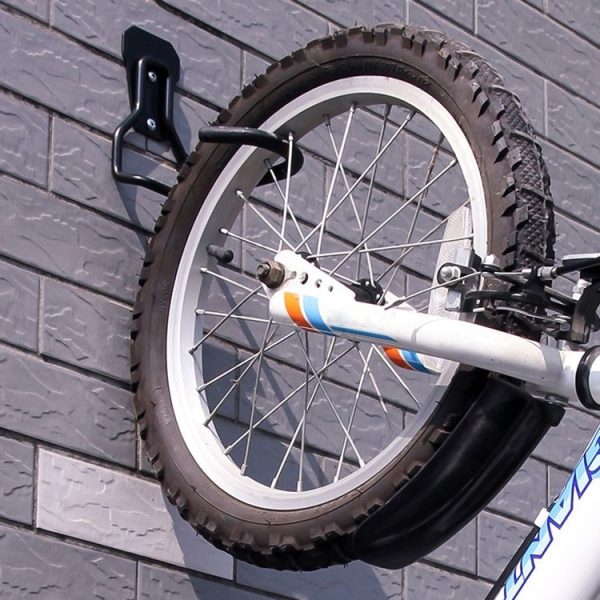 Bicycle Hook Metal Wall Garage Bicycle Rack 830 On Wall (Black) - Image 5