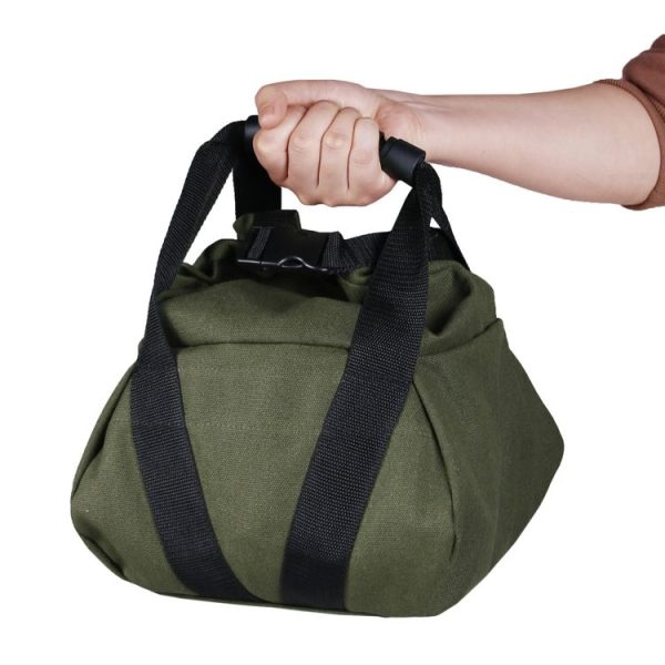 Canvas Weightlifting Fitness Sandbag (Green)