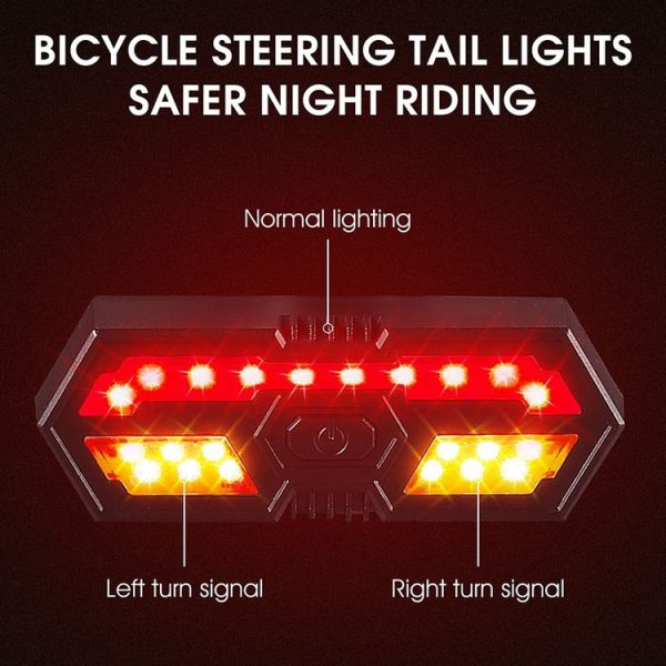 WEST BIKING Bicycle Remote Control Tail Light With Horn Tone (Black) - Image 7