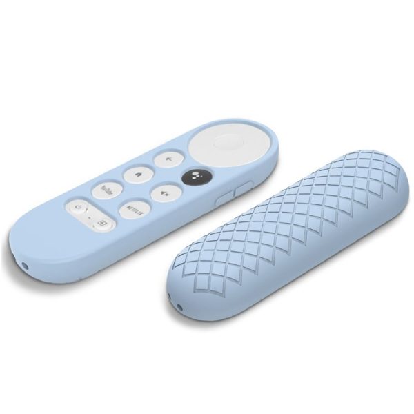 2 PCS Silicone Protective Shell for Google Chromecast 2020 Remote Control (Sky Blue) - Image 3