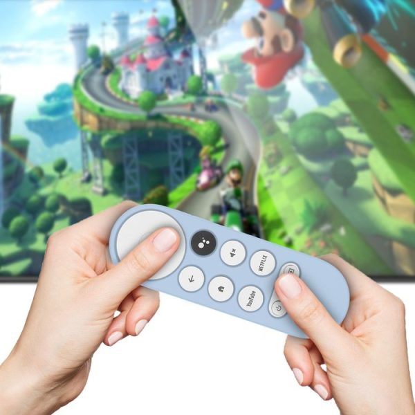 2 PCS Silicone Protective Shell for Google Chromecast 2020 Remote Control (Sky Blue) - Image 7