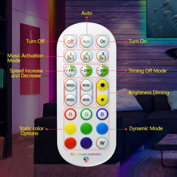 2.4G Remote Control LED Symphony Marquee Light Strip, Length: 10m 140 LEDs - Image 5