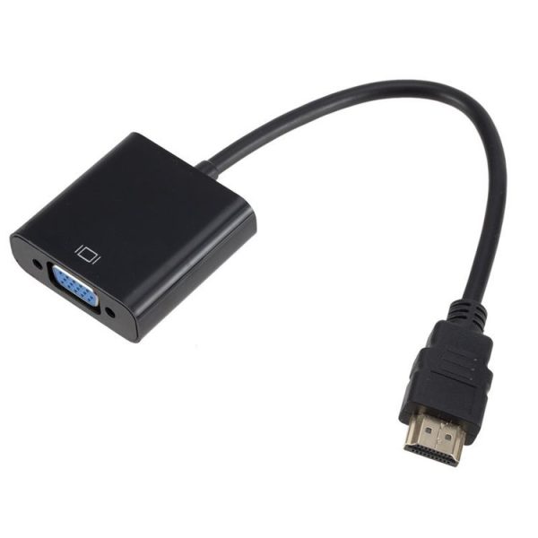 ZHQ007 HD 1080P HDMI to VGA Converter (Black)