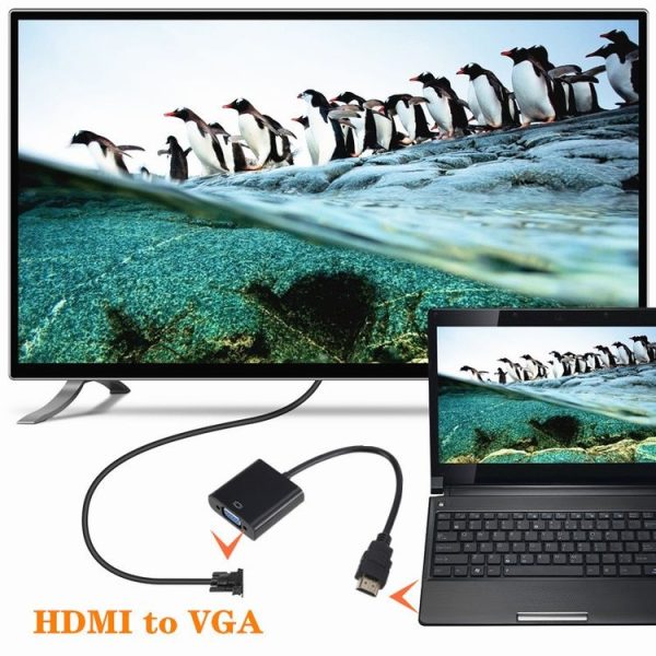 ZHQ007 HD 1080P HDMI to VGA Converter (Black) - Image 6