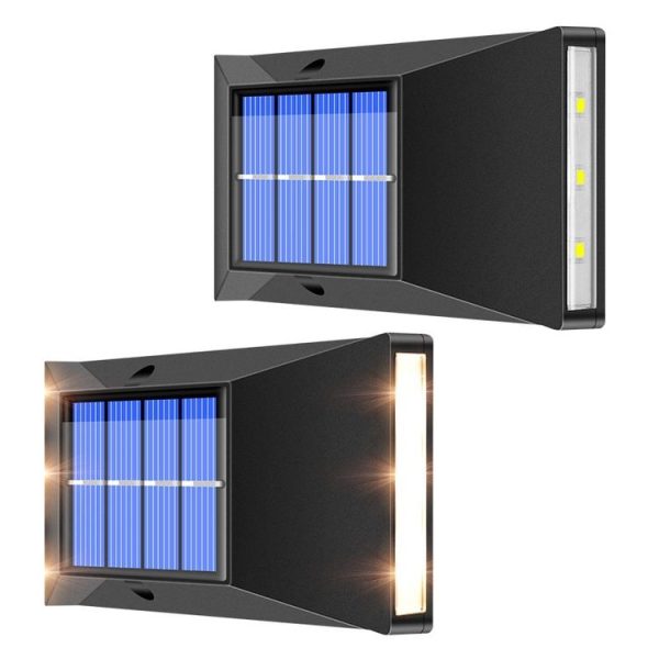 Outdoor Decorative Waterproof Solar Wall Light, Spec: 4 LEDs White Light - Image 3
