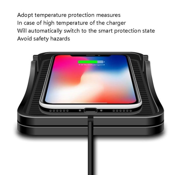 C7 Car Navigation 2 In 1 Multi-Function Non-Slip Pad Wireless Charger (Black) - Image 5