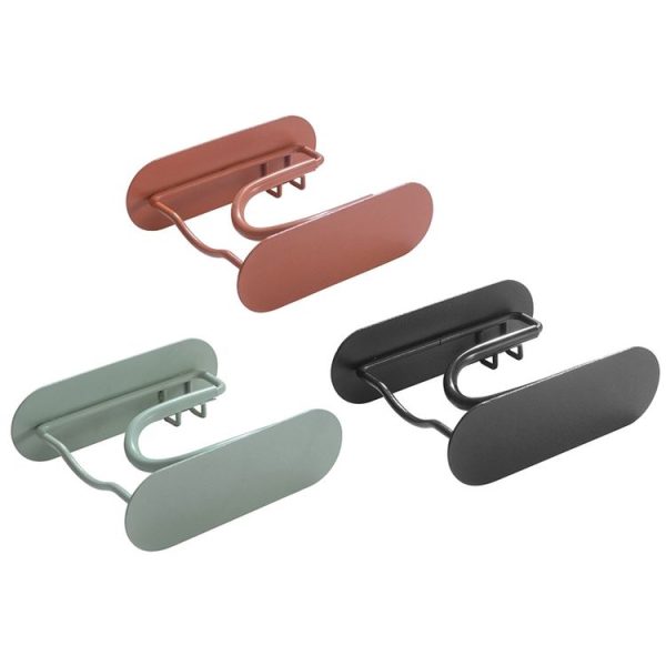 Bathroom Hair Dryer No Punching Iron Hanger (Black) - Image 2