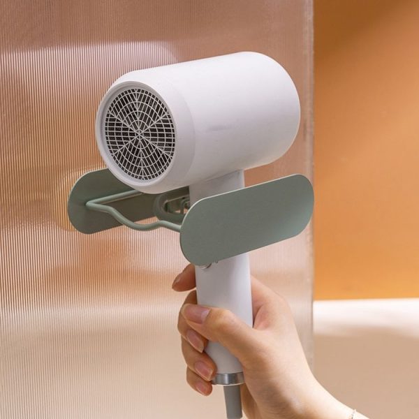 Bathroom Hair Dryer No Punching Iron Hanger (Black) - Image 4