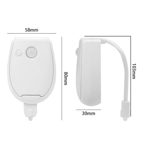 Hanging LED Toilet Light Intelligent Automatic Human Body Induction Light (RGB Multicolor) - Image 3