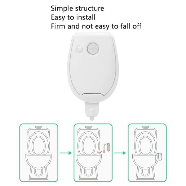 Hanging LED Toilet Light Intelligent Automatic Human Body Induction Light (RGB Multicolor) - Image 6