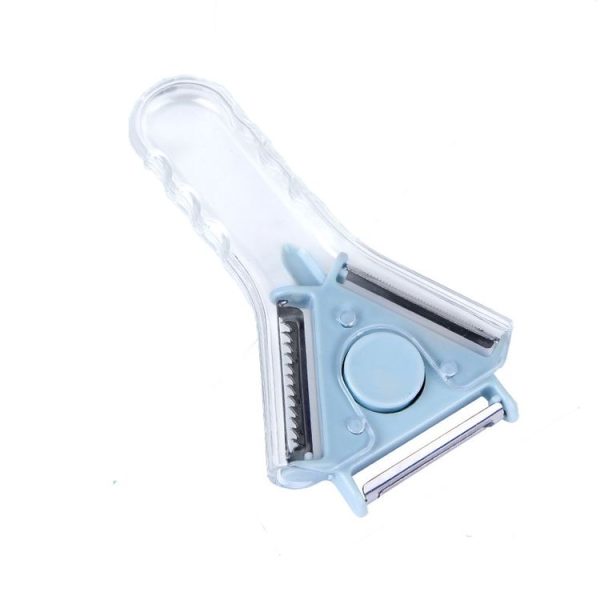 2 PCS 3 in 1 Peeler Vegetable And Fruit Peeler (Blue)