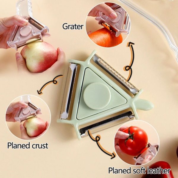 2 PCS 3 in 1 Peeler Vegetable And Fruit Peeler (Blue) - Image 4