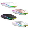 C7002 2400DPI 4 Keys Colorful Luminous Wireless Mouse, Color: Dual-modes Rose Gold - Image 2