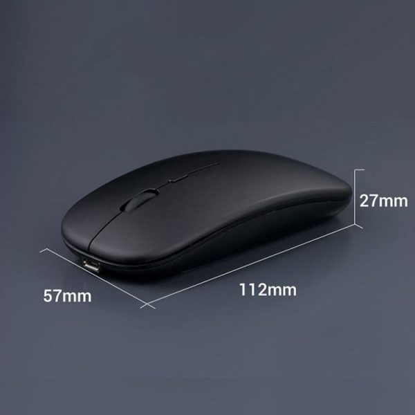 C7002 2400DPI 4 Keys Colorful Luminous Wireless Mouse, Color: Dual-modes Rose Gold - Image 3