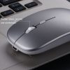 C7002 2400DPI 4 Keys Colorful Luminous Wireless Mouse, Color: Dual-modes Rose Gold - Image 4