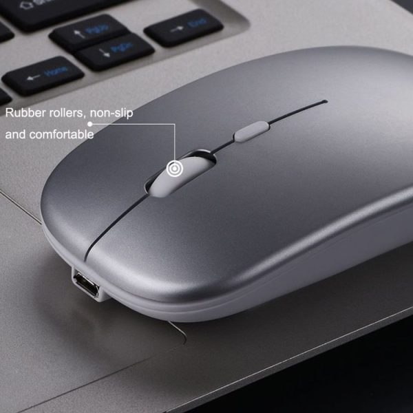 C7002 2400DPI 4 Keys Colorful Luminous Wireless Mouse, Color: Dual-modes Rose Gold - Image 4