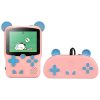 I50 999 in 1 Children Cat Ears Handheld Game Console, Style: Doubles (Pink)