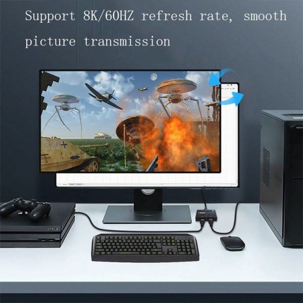 F0301 HDMI 2.1 Two-Way Switcher PS5 Dedicated One-In-Two High-Definition Switcher - Image 5