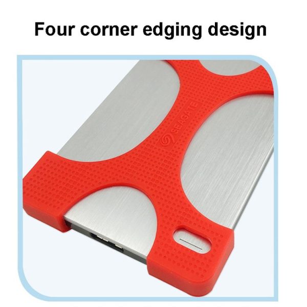 2 PCS Mobile Hard Drive Silicone Protective Case For Seagate 4 / 5T (Transparent White) - Image 5