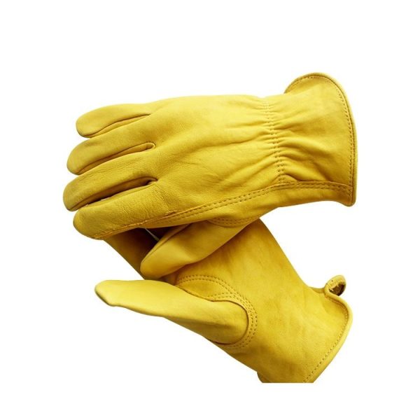 1 Pair JJ-5002 Outdoor Riding Gardening Genuine Leather Safety Gloves, Size: S - Image 2