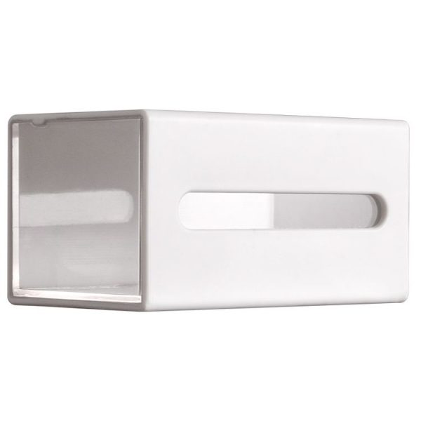 Left And Right Pull Wall Hanging Drawer Box Transparent Storage Box (White) - Image 2